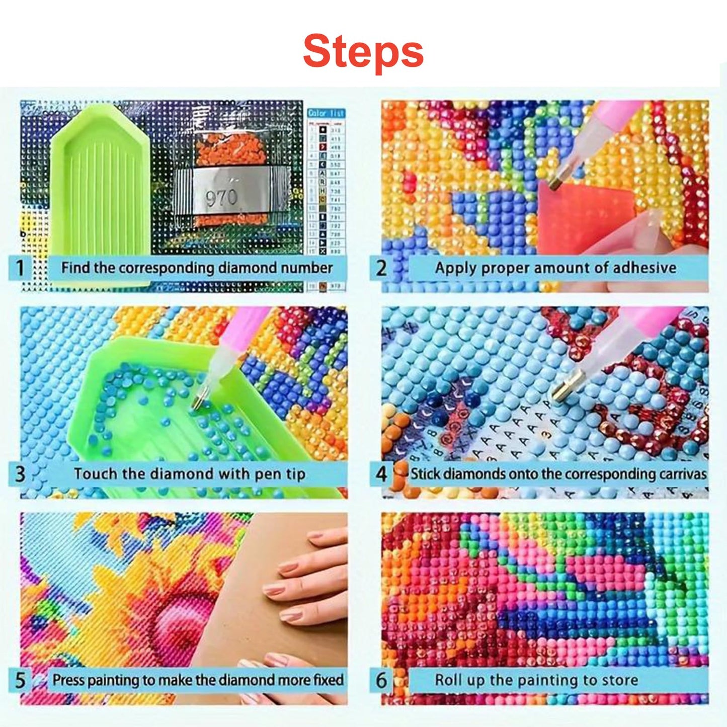 Lvmuu Large Diamond Art Kits for Adults American Flag Eagle, 5D DIY Full Square Drill Diamonds Painting Sets for New Beginners Paint By Numbers Art Craft Home Decor 16x16in