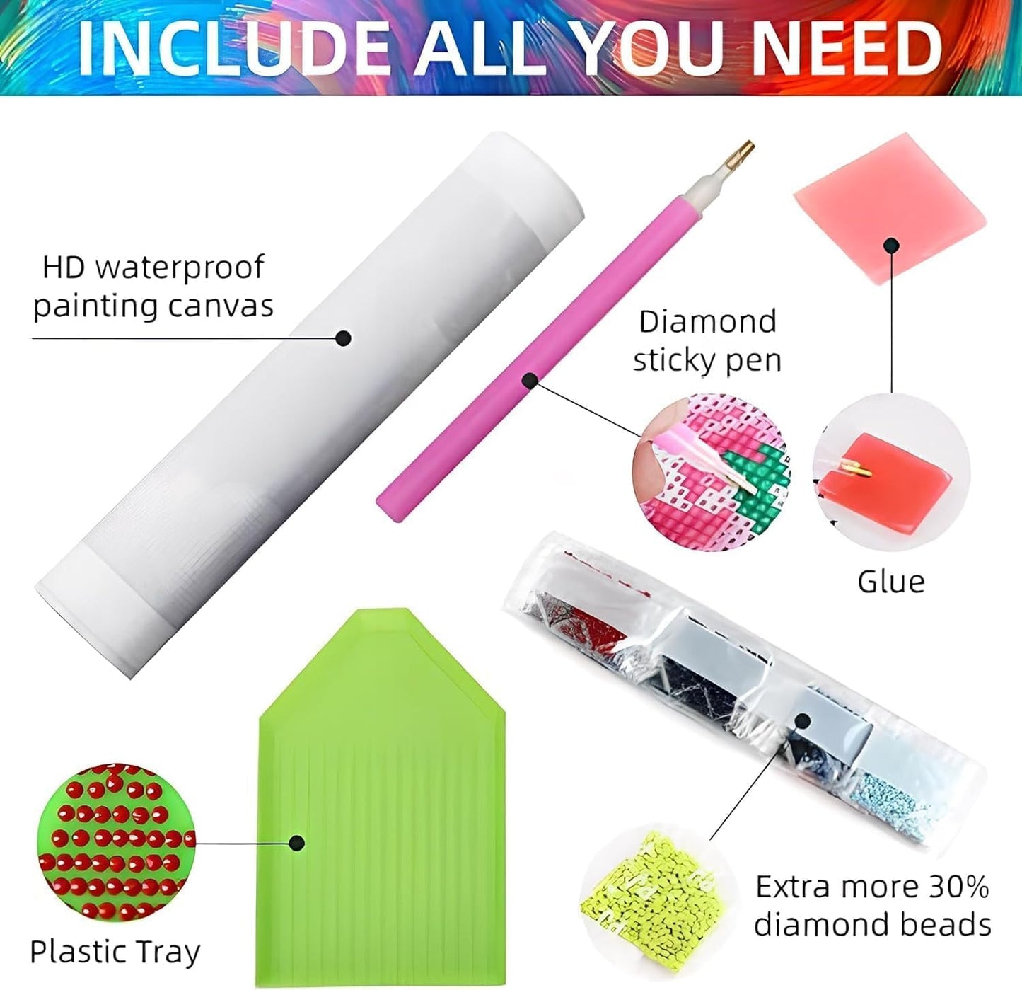 ARPADAMO 3 Pcs Diamond Art Kits for Adults,5D Pink Book shop Diamond Painting DIY books Diamond Art Diamond Painting Kits for Adult,Round Full Drill Diamonds, Diamond Art Kits for Home Decor-12x16inch