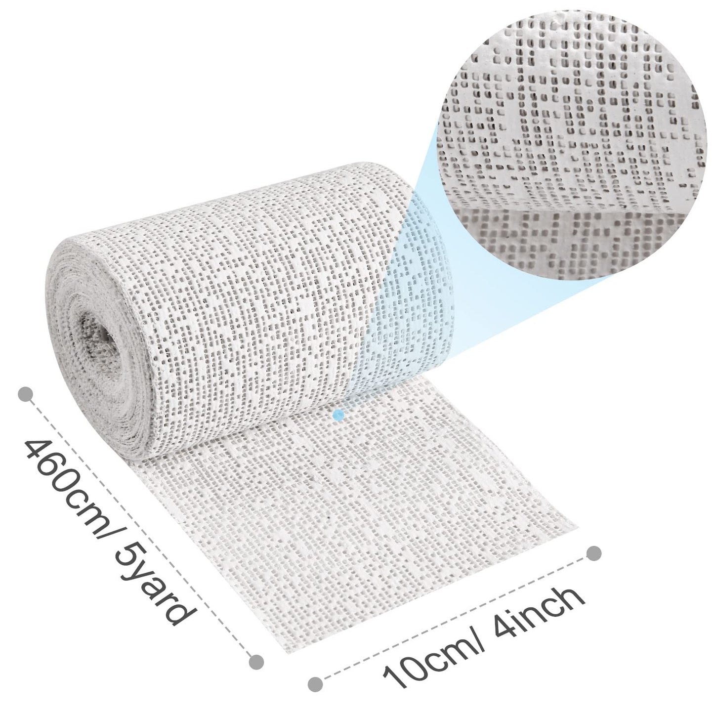 45ft - 211ft Plaster Cloth Rolls White Gauze Strips Wrap Bandages for Craft Belly Cast Mask Making Body Molds Scenery Art(4inch x 91 Feet, White)