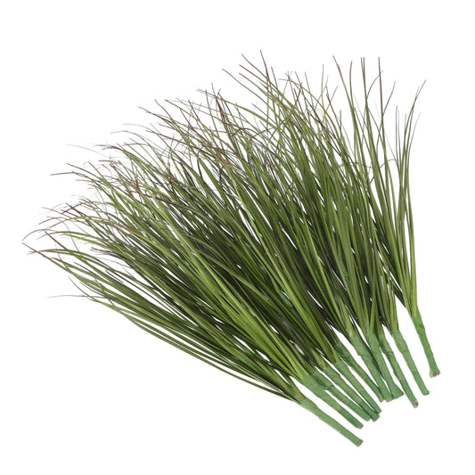TOPPERFUN 12Pcs Artificial Grass, 11.79in Fake Grass Artificial Shrub Plants, Tall Plants Greenery Stems Weed for Room Indoor Home, Patio, Vase, Restaurant Decoration