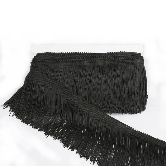 HedongHexi Chainette Fringe Trim 10 Yard x 4 Inches Fabric Trims Tassel Sewing for DIY Decoration Clothes Accessories Latin Wedding Dress…