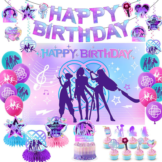 Happy Birthday Decorations, 50 Pcs Happy Birthday Party Decorations, Colorful Party Decorations, Happy Birthday Movie Decorations